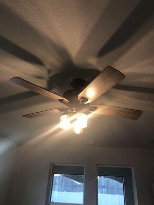 Do you need a ceiling fan put together and installed? Give us a call or send a message for your personal quote today!