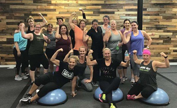 Powerful women fitness boot camp.