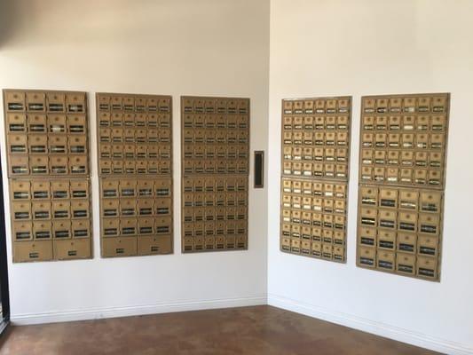 Our private mailboxes for rent.