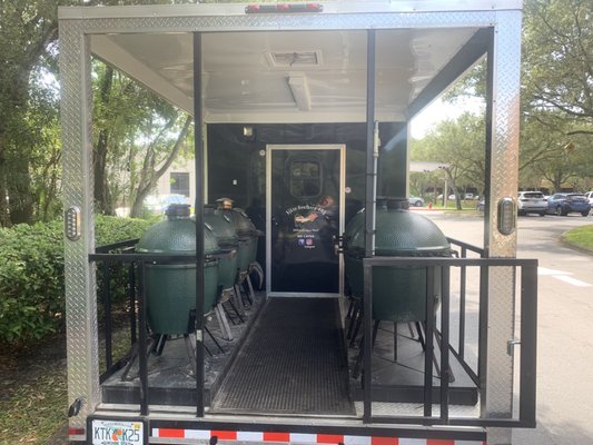 Big Green Egg Ceramic Smoker, Sikes Southern BBQ LLC Food Truck, Motto "Eggceptionally Good", Tampa