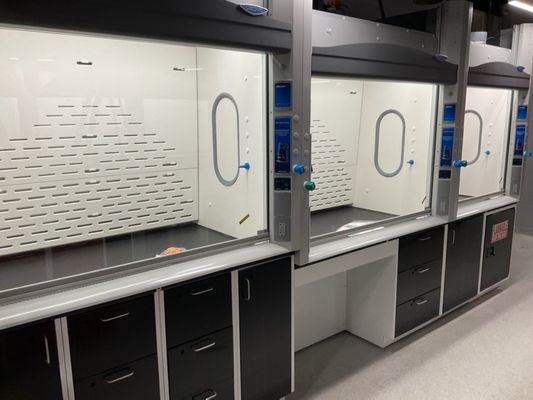 Newly Installed Fume Hoods