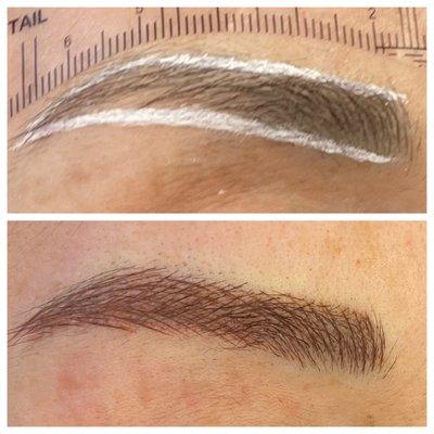 Microblading, before and after