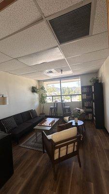 Lounge area for quiet reading or for a casual chess game