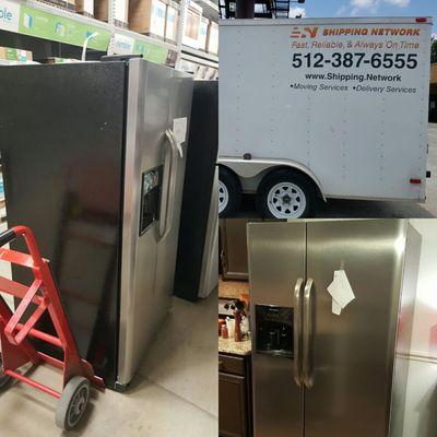 We deliver appliances from stores.