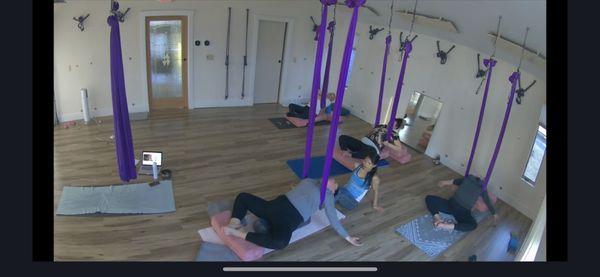 Aerial yoga with open heart , we all need this in this modern life !!