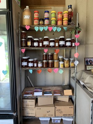 Honey and peanut butter shelf