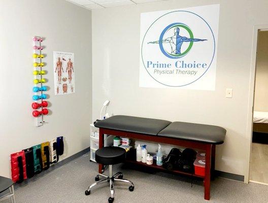 inside one of the treatment rooms at Prime Choice Physical Therapy