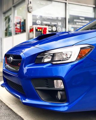 Subaru WRX STI in Pearl Blue looking Sharp!