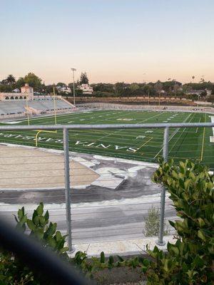 Construction on the new football stadium is almost complete!!