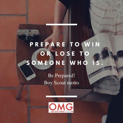 Prepare to win, or lose to someone who is.