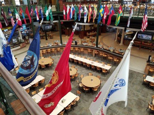 View of the Dining Hall from above.