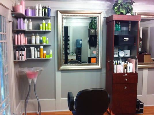 Product display and hair station