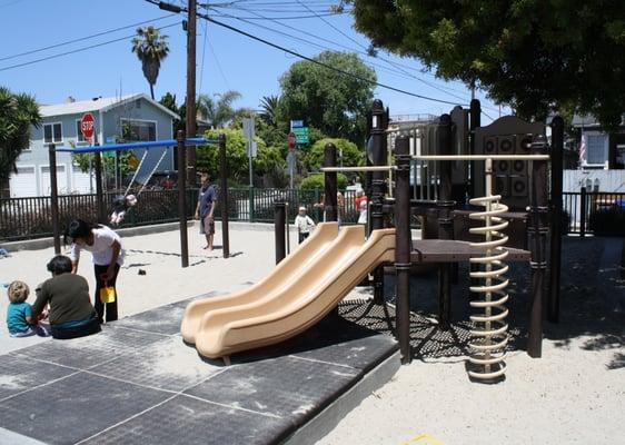 Play equipment on sand. May 2011.