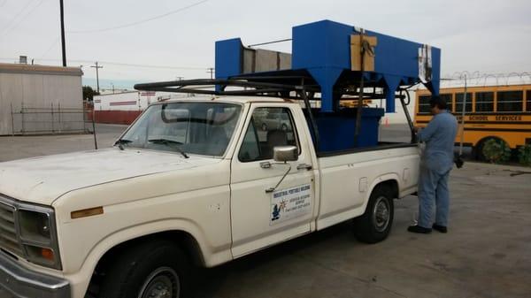 Custom scrap metal sorting table off for delivery