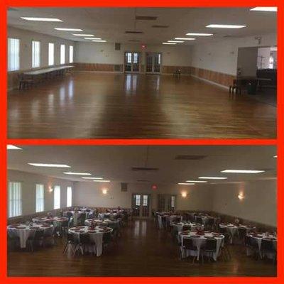 Nabb-Leslie Post 82 (Upstairs Hall). Decorations by Majestic Decor, LLC.