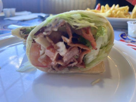 stuffed BLT wrap