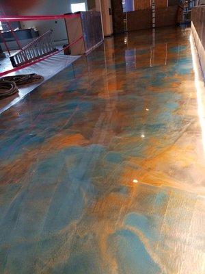 Metallic epoxy floor