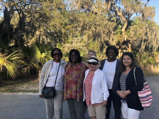 Sallie Ann Robinson with some happy tour guests!