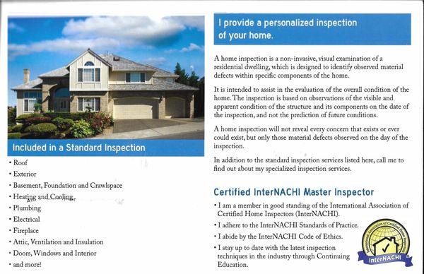 Whats included in a home inspection.