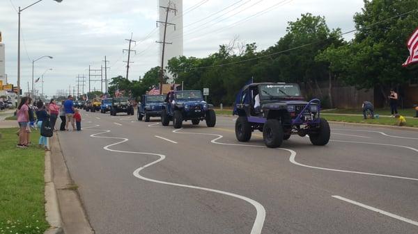 TASI Employees Volunteering our services with the Del City Police Department for the ARMED FORCES DAY PARADE!