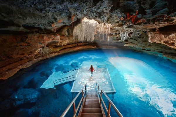 Naturals Spring Water with Caves.