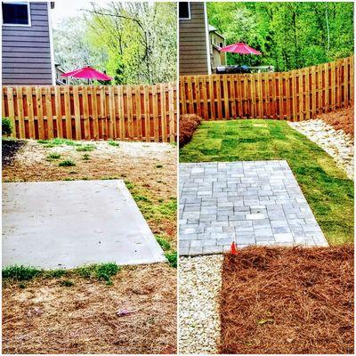 Before & After Baxkyard Landscape Design