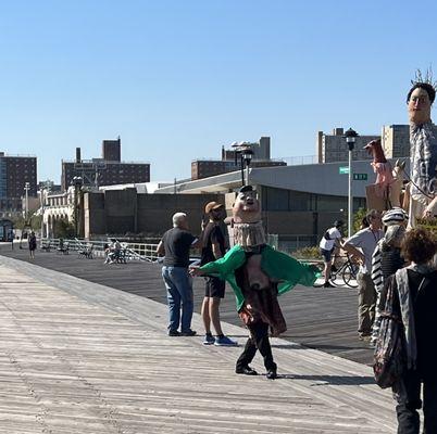 Community parade staged to protest gentrification. Location: Coney Island Boardwalk 10/7/22