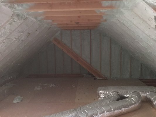 ECO-Foam on Attic, ready for Sheetrock!