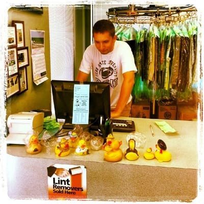 My nephew Alec working the counter.