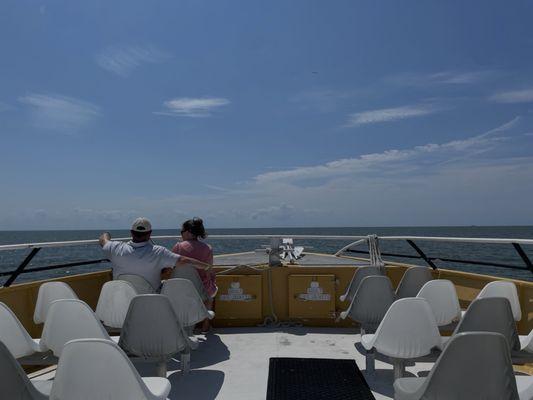 Front seating of the boat