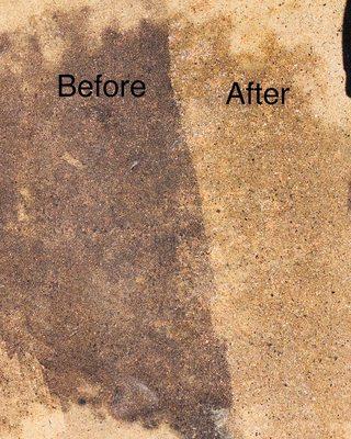 Patio Grease Stain Removal.