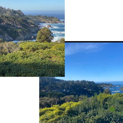 Top photo cove visible on left side while lower photo, you can't see the cove.