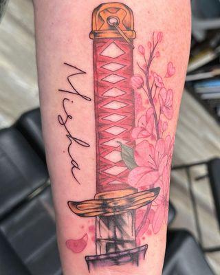 Katana sword hilt done by Jaylynn