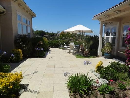 This is the back yard which has a beautiful view onto san marcos hills