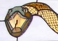 Rattlesnake stained glass