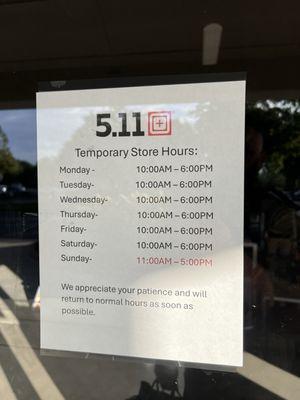 Store hours