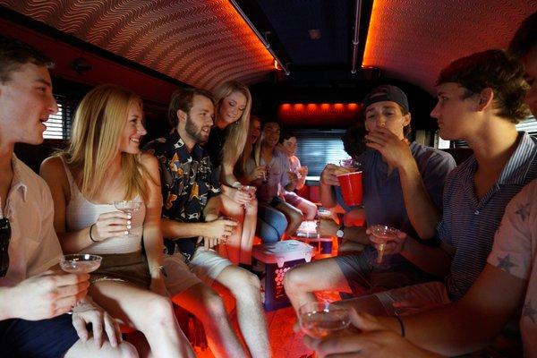 Party bus and transportation in Chapel Hill, Durham and Raleigh