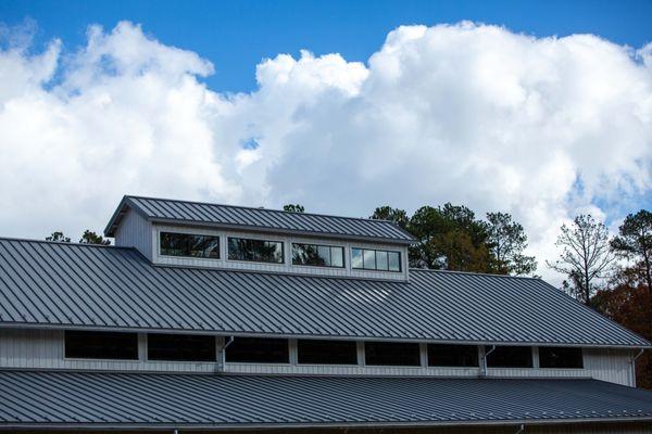 The Lodge is down the hill from our main building.