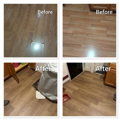 Replaced floating floor with laminate floor as per customer request! Another happy customer!