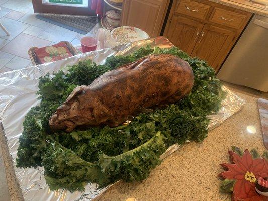 28lb pig from Archery's prepared for Christmas.