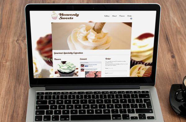 Bakery website at heavenlysweets-cupcakes.com