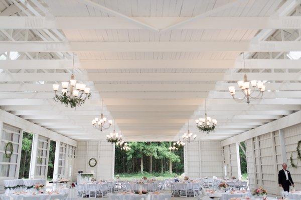 Barn with 12 chandeliers