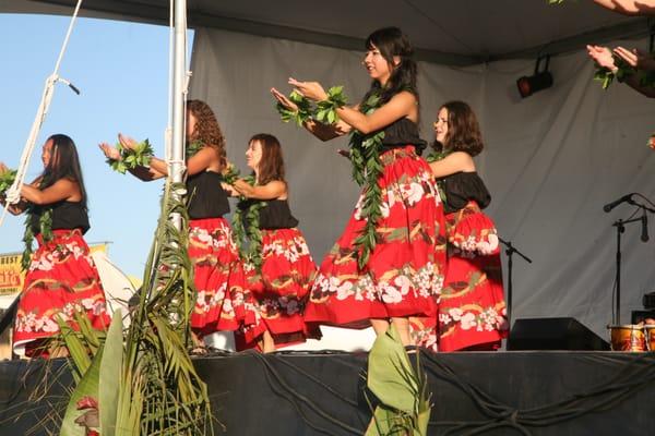 Our girls performing their hula!