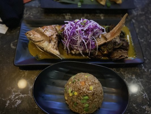 Fried Snapper with Fried Rice