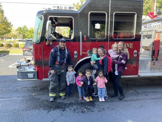 Roxbury Township, NJ Fire Department visits Little Learners child care in Kenvil, NJ