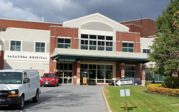 Main entrance to Saratoga Hospital