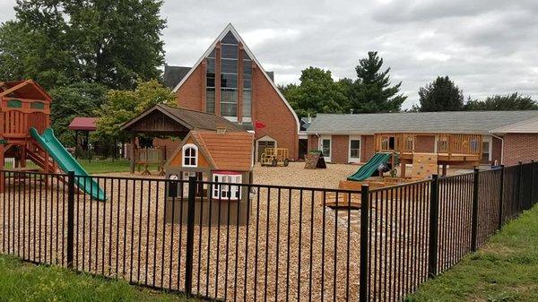 Newly remodeled playground for Faith Preschool.