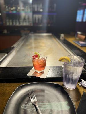 Hibachi Grill & Tokyo Rose drink