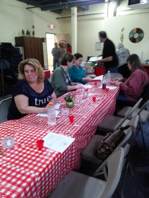 The first Church Dinner. Provided by members, open for all people.