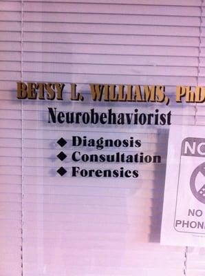 Williams Betsy L PHD Neurobehaviorist